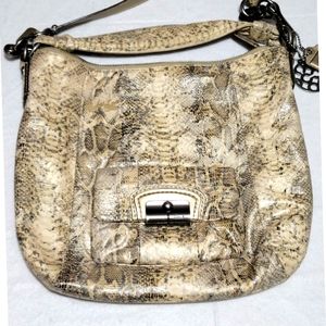 Authentic Coach Kristin Python Embossed Leather Hobo